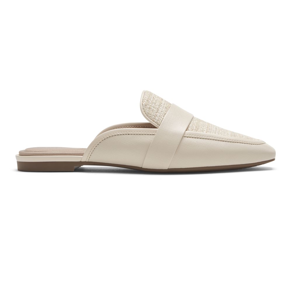 Rockport Women's Total Motion Laylani Slide Loafers - Beige - USA (7023FXLCH)